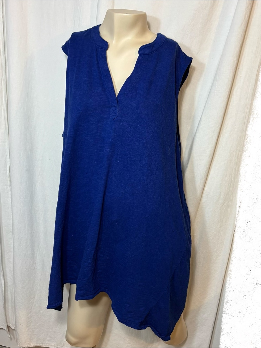 Chico’s women’s XXL royal blue cotton sleeveless tunic top